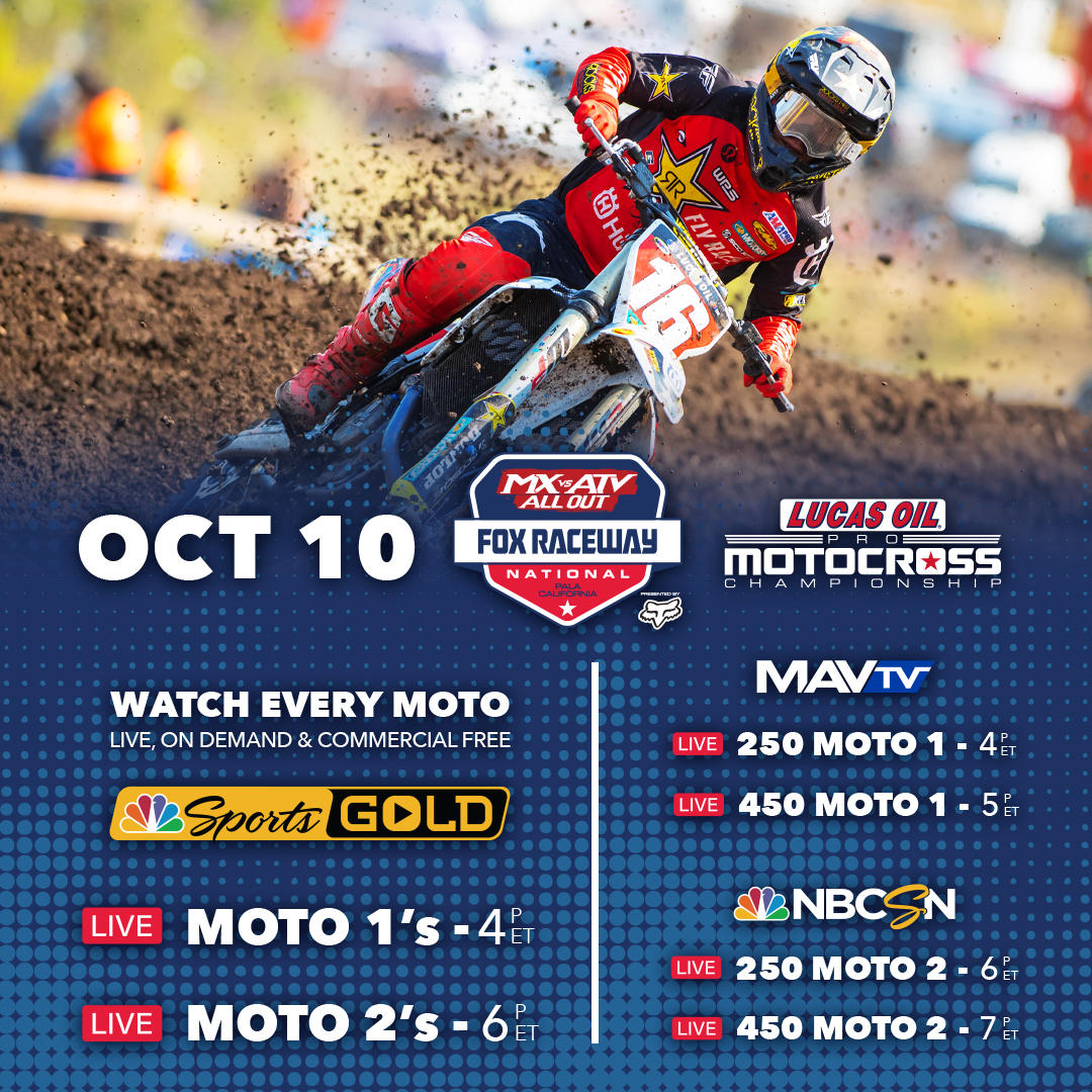 How To Watch Fox Raceway National Lucas Oil Pro Motocross Championship