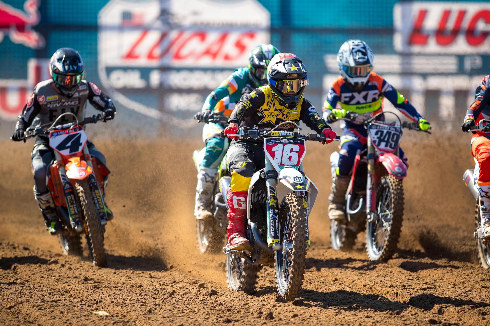 The 2021 Lucas Oil Pro Motocross Championship will see Zach Osborne (16) look to successfully defend his 450 Class title.